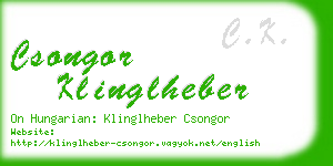 csongor klinglheber business card